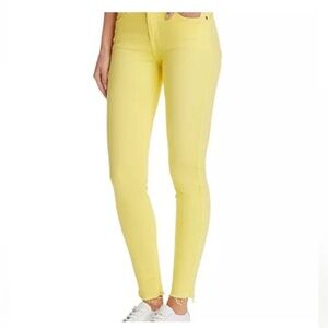 ✨ 7 For All Mankind High Waist Ankle Skinny Jeans – Sunny Yellow Size 30
